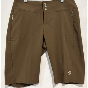 All By Joyfit Shorts Womens Sz 6 Brown Bermuda Golf pickleball Tennis Activewear